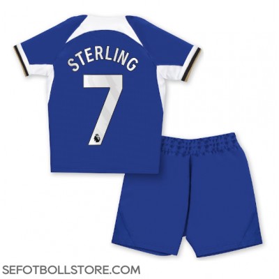 Chelsea Raheem Sterling #7 Replika babykläder Hemmaställ Barn 2023-24 Kortärmad (+ korta byxor)
